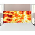 thumbnail image 1 of Burnt Orange Headboard, Hot Lava Texture Bursting Volcanic Heated Magma Image Warm Colored, Upholstered Decorative Metal Bed Headboard with Memory Foam, Full Size, Orange and Yellow, by Ambesonne, 1 of 4