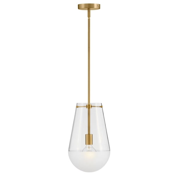 32087LCB-Hinkley Lighting-Beck - 14W 1 LED Small Pendant-14.75 Inches Tall and 9 Inches Wide-Lacquered Brass Finish