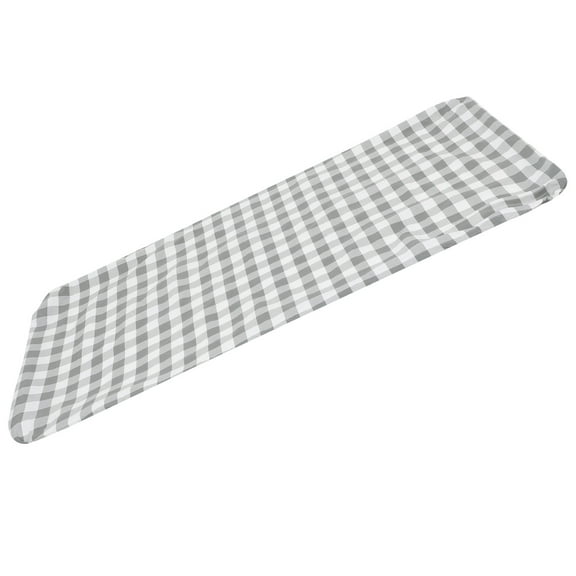 HEANUJJ Coffee Table Cover Grey Elastic Band Elasticized Patio Table Cover PVC Flannel