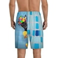 thumbnail image 3 of Naloa Prague Ratter Dog in Bathtub Men's Short Pajama Pants, Lounge Comfort Shorts with Elasticized Waistband and Side Pockets - XX-Large, 3 of 9