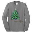 thumbnail image 2 of Merry Christmas Tree Christmas Mens Long Sleeve Shirt, Heather Grey, Large, 2 of 3