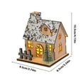thumbnail image 3 of Mecorevxz Christmas Ornaments Christmas Decorations Luminous Wooden Houses LED Wooden Christmas Houses Christmas Desktop Ornaments, 3 of 7