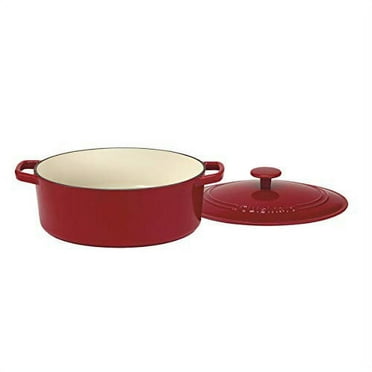 Cuisinart CI755-30CR Chef's Classic Enameled Cast Iron 5-1/2-Quart Oval Covered Casserole, Cardinal Red
