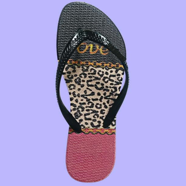 Sandalias con dedos estampados delgados para mujer Deng Xun unisex