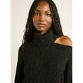 Sofia Jeans Women's Cozy Shine Sweater with Long Sleeves, Mid-weight
