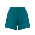 thumbnail image 6 of Sokhug High Waist Casual Athletic Shorts for Women Lightweight Loose with Pockets Daily Walking Silm Fit Solid Color Travel Outdoor Workout Shorts, 6 of 6