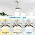thumbnail image 6 of Sofucor 66-Inch Basic Ceiling Fan with LED Lights, Remote, App, and Voice Control, Indoor Outdoor Farmhouse, 6 of 12