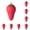 Red-10Pcs, variant on Cute Erasers with Vegetable and Fruit Shaped,3D Eraser,Pencil Eraser for Office Drafting,Art Sketching,and Desk Decoration,Novelty Stationery,Realistic Texture Design,Orange-3Pcs
