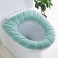 thumbnail image 5 of 5 Pcs Thicker Bathroom Soft Toilet Seat Cover Pad-Warmer StretchableFibers Easy Installation Cushioned Lid Covers, Washable and Comfortable Toilet Seat Cover Pads, 5 of 5