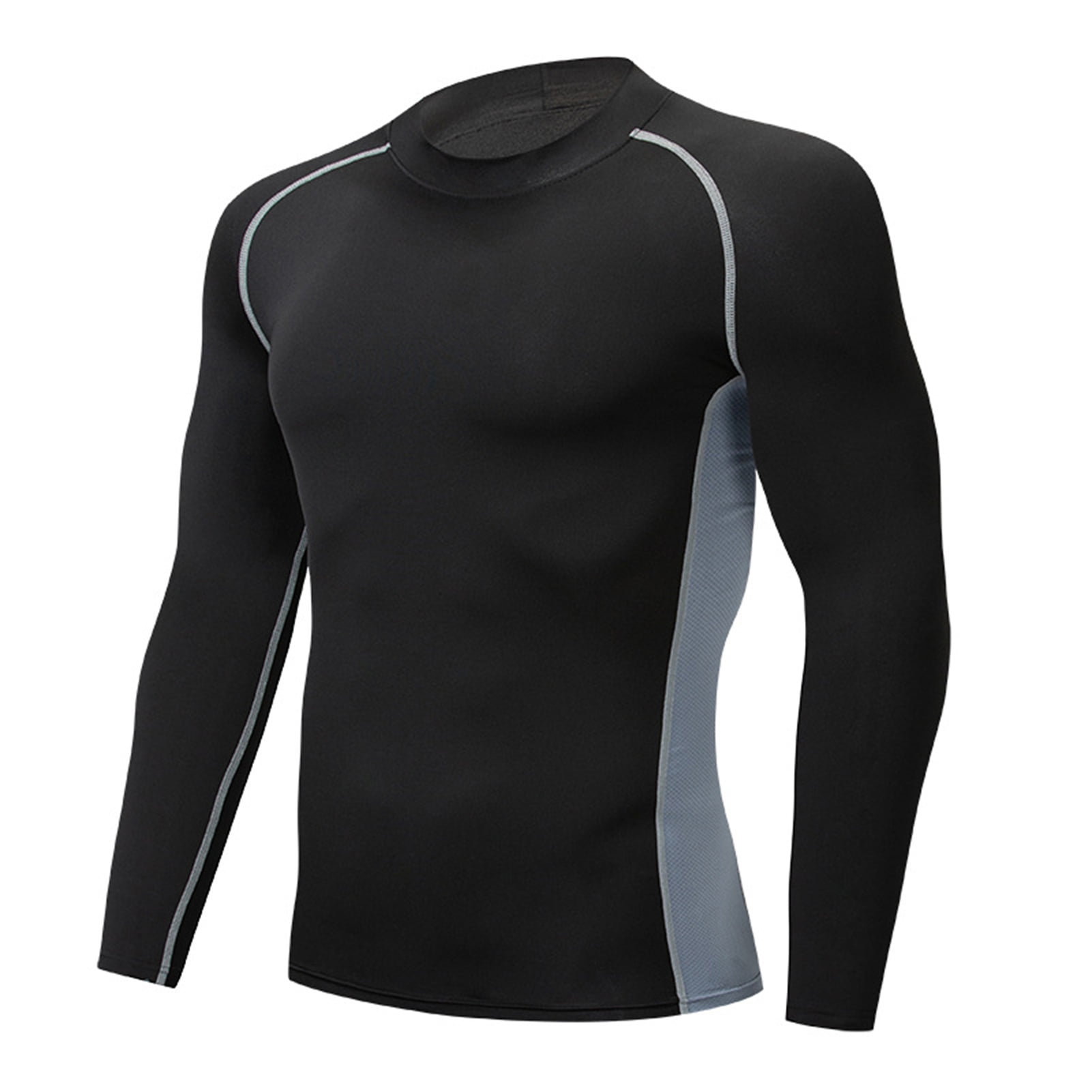 Men'S High Neck Mesh Pro Breathable Tight Fitting Fitness Sports ...