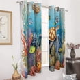thumbnail image 2 of Ocean World Turtle Window Curtain Panels Grommet Blackout Curtains Blackout Curtains for Living Room, 2 of 7