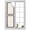 Black Cream, variant on Static Cling Non Adhesive Window Film, Black Geometric Window Privacy Film Frosted, White Greek Key Design Burlap Modern Art Opaque Window Coverings for Small Windows, Home, 17.7 x 39.3 Inches