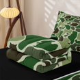 thumbnail image 6 of Manfei Wild Wolf Zipper Full Size Comforter Sets with Fitted Sheet and 2 Pillowcases,Rustic Camo Zipper Bedding Set,Green,Black Reversible,4pcs, 6 of 8