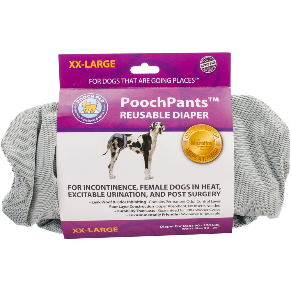 PoochPants Reusable Dog Diaper, XXLarge, 90 To 120 lbs