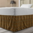 thumbnail image 1 of Ethnic Bed Skirt, Culture Ornamental Stripes with Earthy Classical Timeless Motifs, Elastic Bedskirt Dust Ruffle Wrap Around for Bedding Decor, 4 Sizes, Multicolor, by Ambesonne, 1 of 2