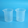 thumbnail image 2 of Cocina Laboratorio Graduado Vaso Espesan La Medidora de Plastico Transparente con Tapa Jarro 200ML 4Unids de Medicion, 2 of 5