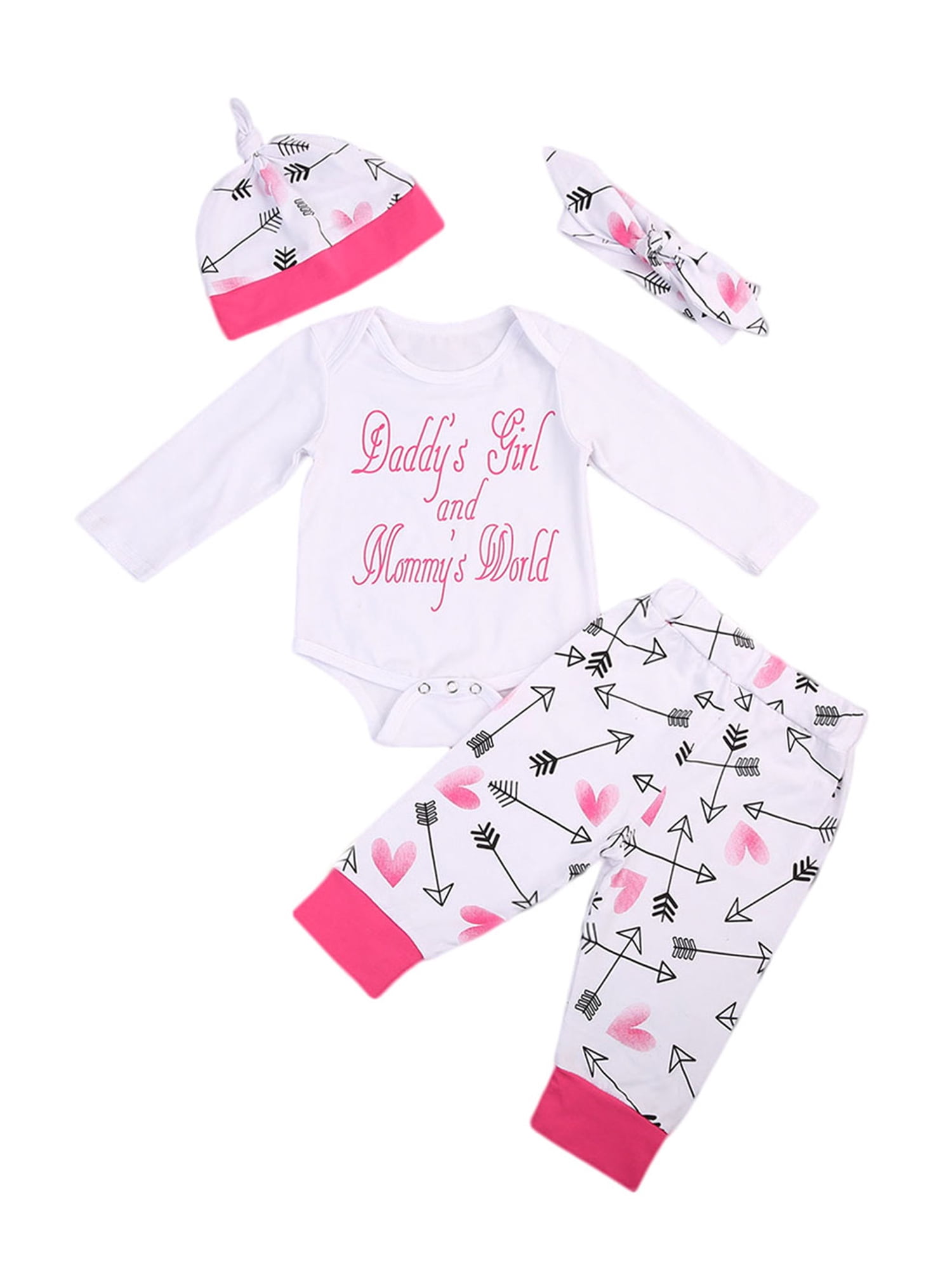 Musuos 0 18m Lovely Newborn Baby Daddy S Girl And Mommy S World Romper Arrow And Love Heart Printed Long Pants 4pcs Outfits Set Walmart Com Walmart Com Musuos 0 18m Lovely Newborn Baby Daddy S Girl And Mommy S World Romper Arrow And Love Heart Printed Long Pants 4pcs Outfits Set Walmart Com Walmart Com