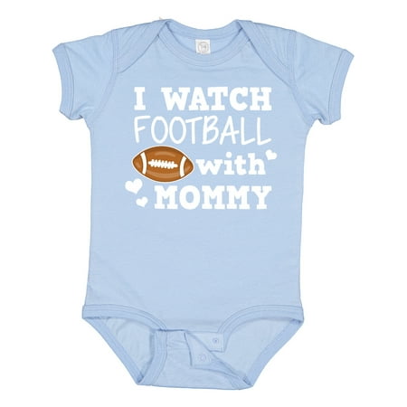 

Inktastic I Watch Football with My Mommy Gift Baby Boy Bodysuit