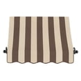 thumbnail image 2 of Awntech 3.375 ft Charleston Fixed Awning Acrylic Fabric, Brown/Tan Stripe, 2 of 2