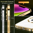 thumbnail image 5 of Designed for iPhone 14 Case [Compatible with MagSafe Charger&Wallet ] Ultra Clear Shockproof Protective Cell Phone Cover Non-Yellowing Flexible Thin Covers-Gold, 5 of 7