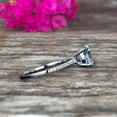 thumbnail image 4 of Round Cut 1.50 Carat Aquamarine Engagement Ring On 10k White Gold Art Deco Anniversary Gift, 4 of 5