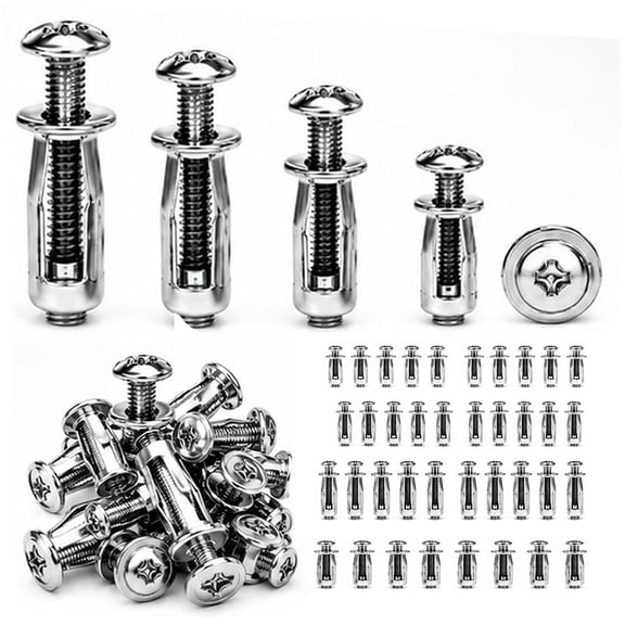 Button Rivet Locking Nut Set - M4 M5 M6 Zinc Plated Steel for Automotive Furniture and DIY Projects
