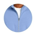 thumbnail image 4 of Men's Full-Zip Casual Cardigan - Long Sleeve, Loose Fit, Fall Fashion, Regular Fit, Sky Blue, Size M, 4 of 5