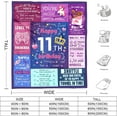 thumbnail image 5 of 11 Year Old Girl Gift Ideas Blankets 40x50 Inches, Birthday Gifts for 11 Year Old Girls, 11th Birthday Decorations for Girls Throw Blanket, 5 of 7