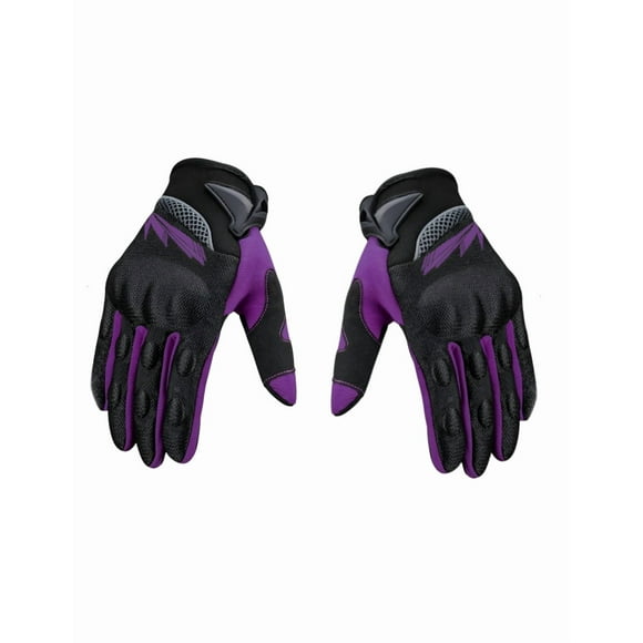 Guantes Xtellar Para Moto Motociclista Mujer Y Hombre Color Violeta M