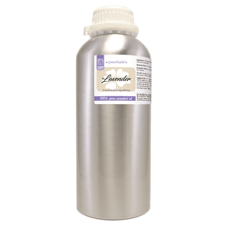 GreenHealth Lavender Essential Oil 32 fl oz (946 ml) Aluminum Bottle w/ Plug Cap