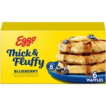 Eggo Thick and Fluffy Blueberry Waffles, Frozen Breakfast, 11.6 oz, 6 Count
