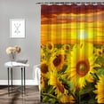 thumbnail image 2 of Creowell Sunflowers Sunset Sky Pretty Shower Curtain Set with Hooks, 100% Polyester Fabric Washable Bathroom Decor, Various Sizes 60x72, 2 of 7