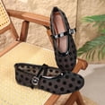 thumbnail image 5 of Wowcloth Women's Fashion Casual Flats – Perforated Round Toe with Retro Polka Dot Design and Flat Sole for Spring Season Wear, 5 of 9