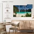 thumbnail image 5 of Elephant Stock Phi Phi Island Beach Wall Art - Horizontal Multi Panel Canvas - Living Room Wall Decor - Beach Multi Panel - Beige And Turquoise Decor - 65" x 42", 5 of 8