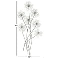 thumbnail image 3 of DecMode Black Metal 3D Wire Floral Wall Decor with Crystal Embellishments, 3 of 13