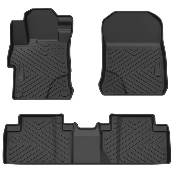 Telyswee Floor Mats Compatible forHonda Civic 4dr 2012 2013 2014 2015, TPE All Weather Car Floor Liner Mats Accessories Black
