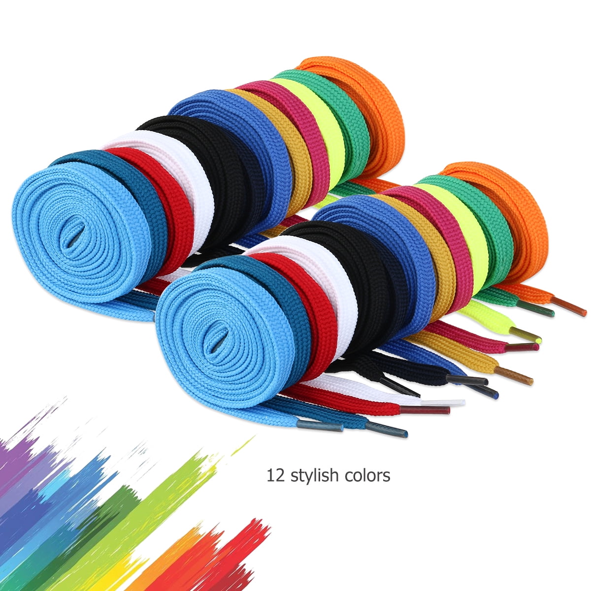 12 Pairs Replacement Shoelaces Shoe Laces Strings for Sports Shoes/ Boots/ Sneakers/ Skates 12 Pairs Replacement Shoelaces Shoe Laces Strings for Sports Shoes/ Boots/ Sneakers/ Skates