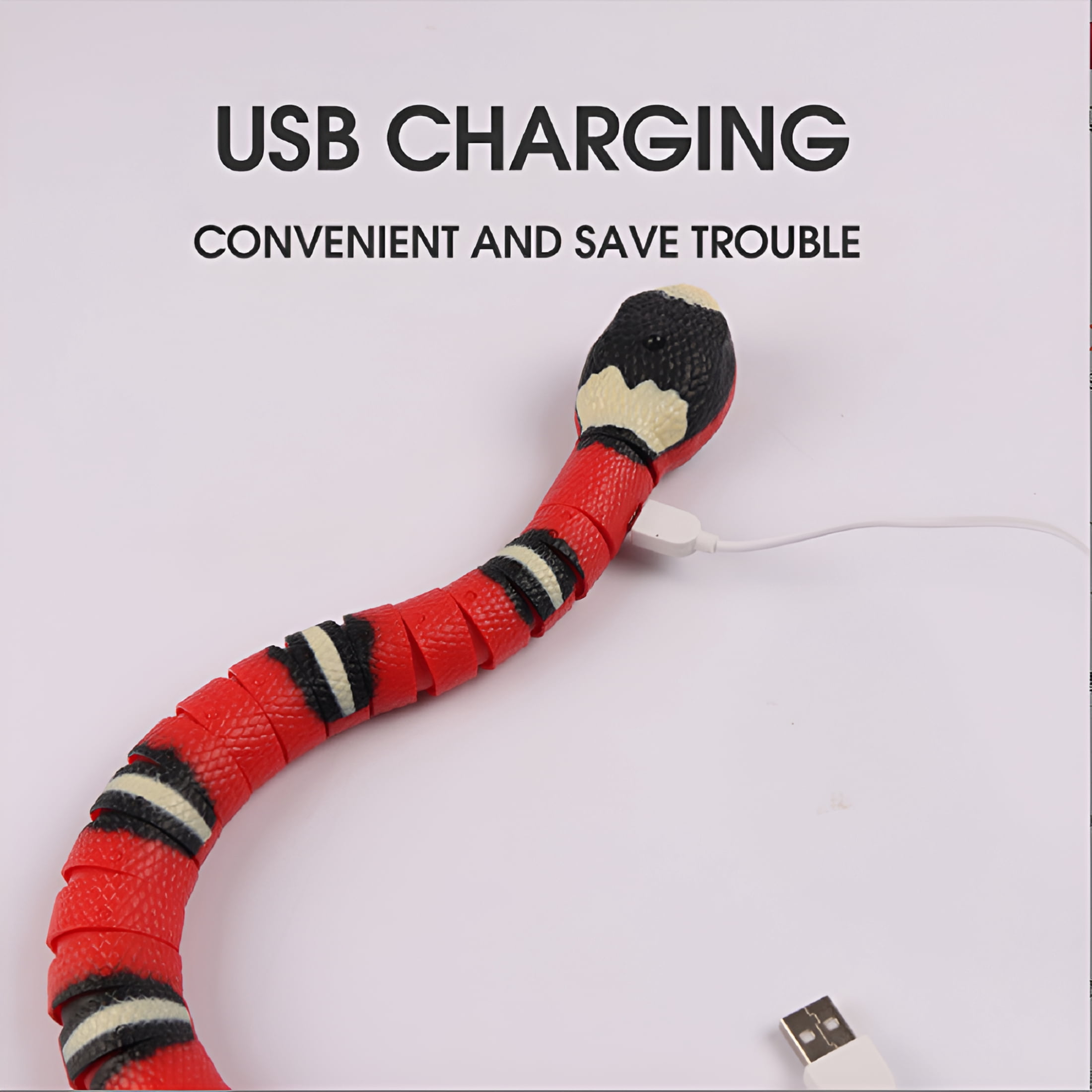 BESTSKY 2026 New Electric Snake Cat Interactive Toy Usb Simulation Intelligent Induction Prank Props Remote Control Snake