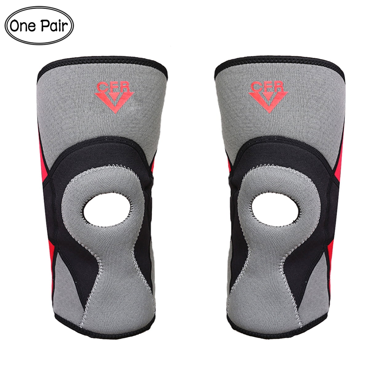 CFR Sports Knee Support Breathable Compression Knee Brace for Athletes Medical Grade Compression Lightweight Moisture Wicking Breathable and Washable One Pair