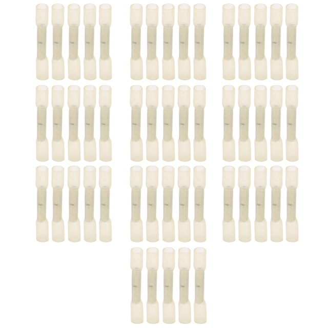 50 Pcs Bornes Thermorétractables Kit de Connecteurs Bout Étanche Sertissage de Fil Électrique SpliceBHT0.5