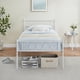 thumbnail image 1 of Metal tamaño individual marco de cama con cabecero y footboard featuring iron heart design, 1 of 7