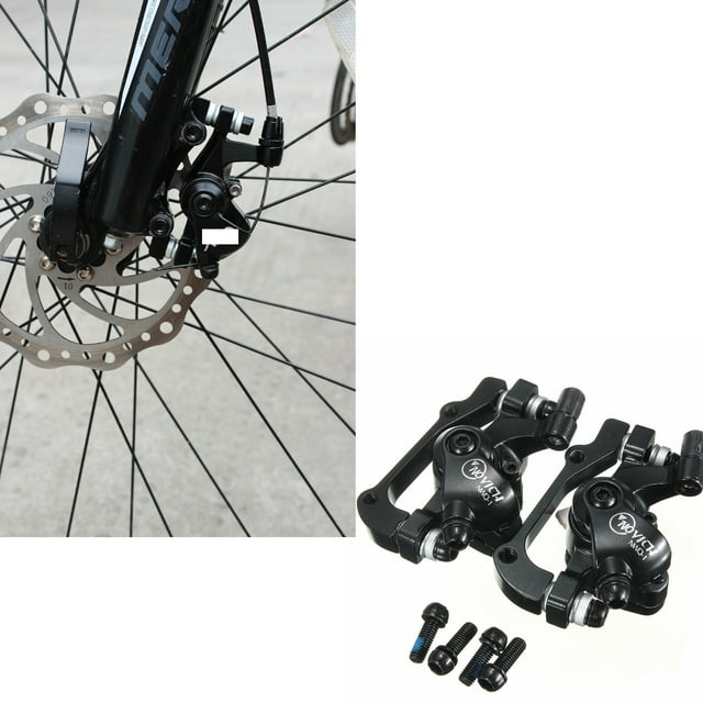 MTB Novich Cycling Bicycle Bike Mechanical Disc Brake Front & Rear Sintered(Color : Black)