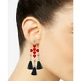 thumbnail image 2 of Thalia Sodi Gold-Tone Crystal, Heart Cross and Tassel Drop Earrings, 2 of 2