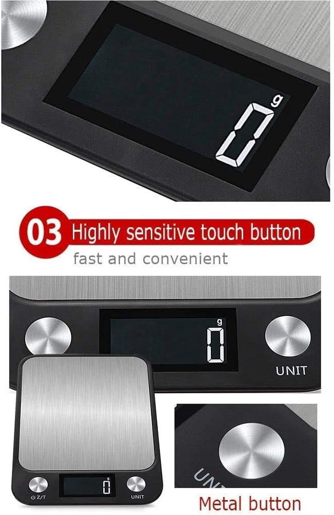 Electronic Scales Digital Kitchen Scales, Electronic Cooking Food Scale, Ultra Slim Design, Accurate Weighing