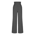thumbnail image 6 of YUTK Lounge Yoga Pants for Women Fold Over Low Waist Wide Leg Sweatpants Flare Leggings Bell Bottoms Y2K Foldover Pants Dark Gray M, 6 of 7