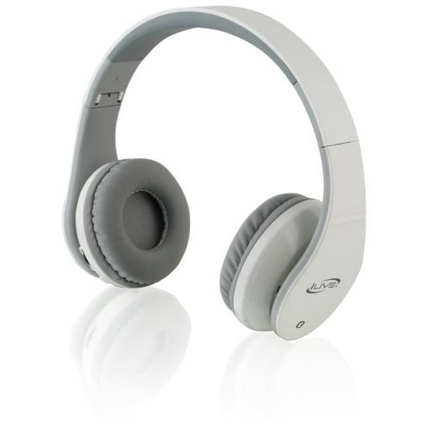 iLive IAHB64W Bluetooth Stereo Headphones with Microphone, White