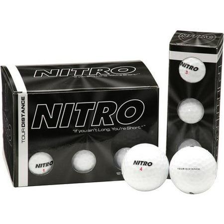 Nitro Golf Tour Distance Golf Balls, 12 Pack (Best Tour Golf Ball)