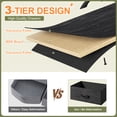 thumbnail image 6 of Black Dresser for Bedroom with 11 Drawers for 60" TV Stand with LED Lights & Charging Station Wide Dresser with Shelves & 4 Hooks Sturdy Metal Frame & Fabric Drawers & Wood Top, 6 of 8