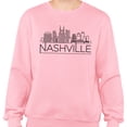 thumbnail image 2 of Skyline Nashville Tennessee Sweatshirt Unisex 2X-Large Pink, 2 of 5