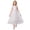 White, variant on Girls Tulle Long Dress, Kids Formal Gown Elegant Net Skirt, Flower Girl Dress for Wedding, Birthday Party and Special Occasion Pageant Dress Beige 130